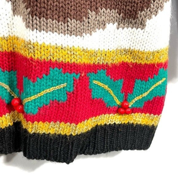 Vintage Santa Reindeer Snowflake Toys Mistletoe Christmas Ugly Holiday S… - Picture 4 of 8